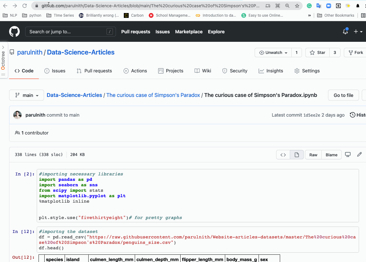 GitHub Jupyter Notebooks Open directly in Colab