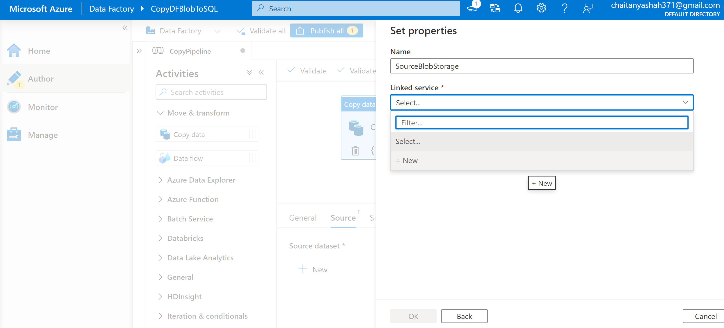 From Blob Storage to SQL Database Using Azure Data Factory