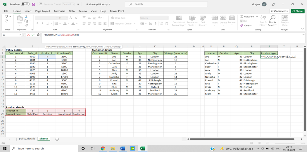 Excel Tutorial