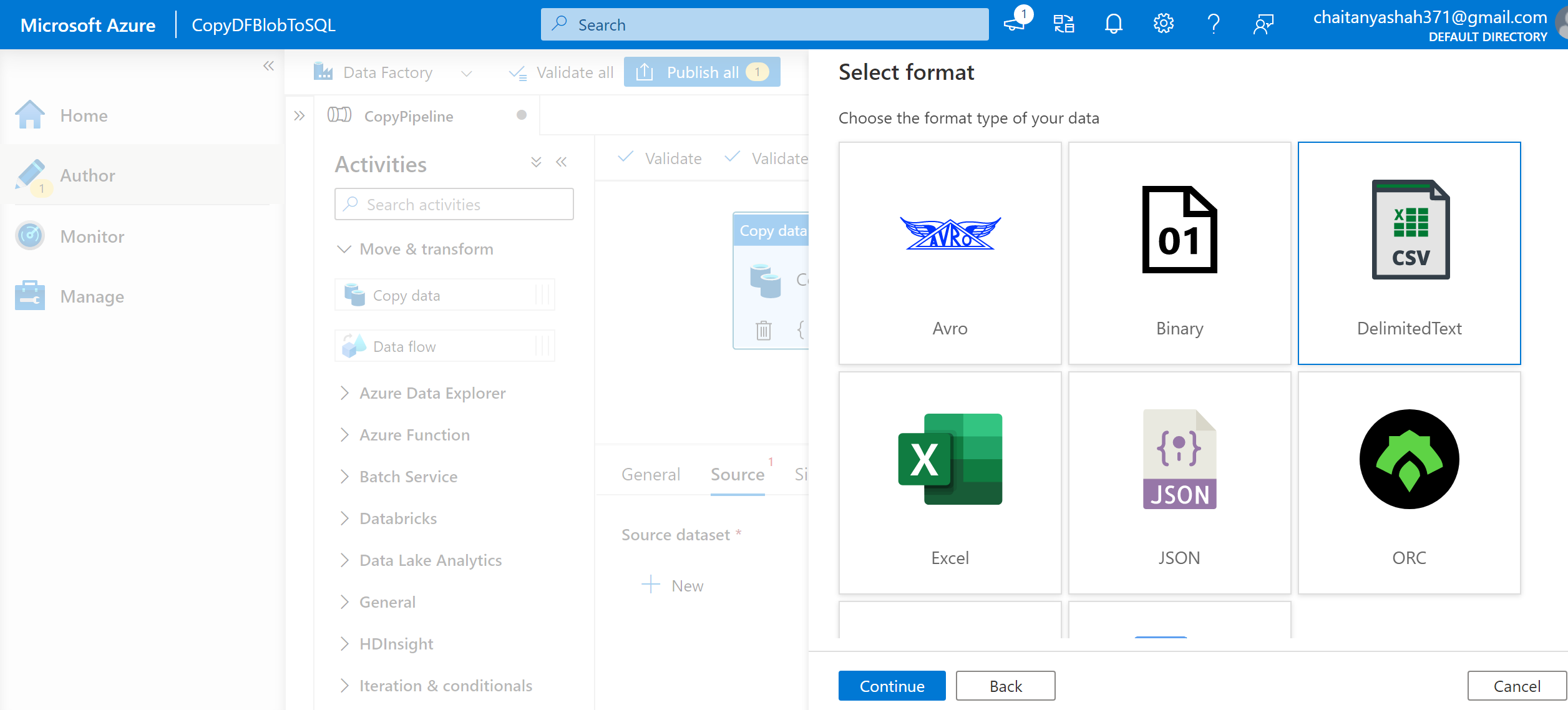 From Blob Storage to SQL Database Using Azure Data Factory