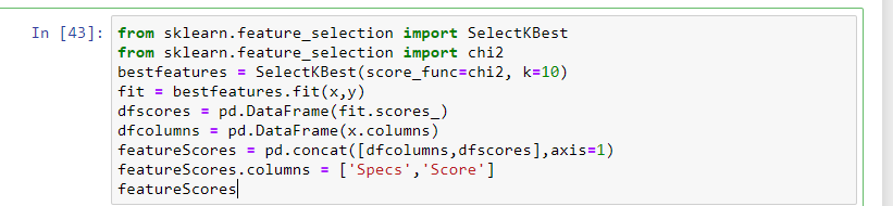 Univariate Selection