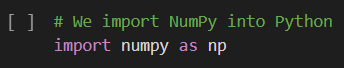 Importing NumPy Library: