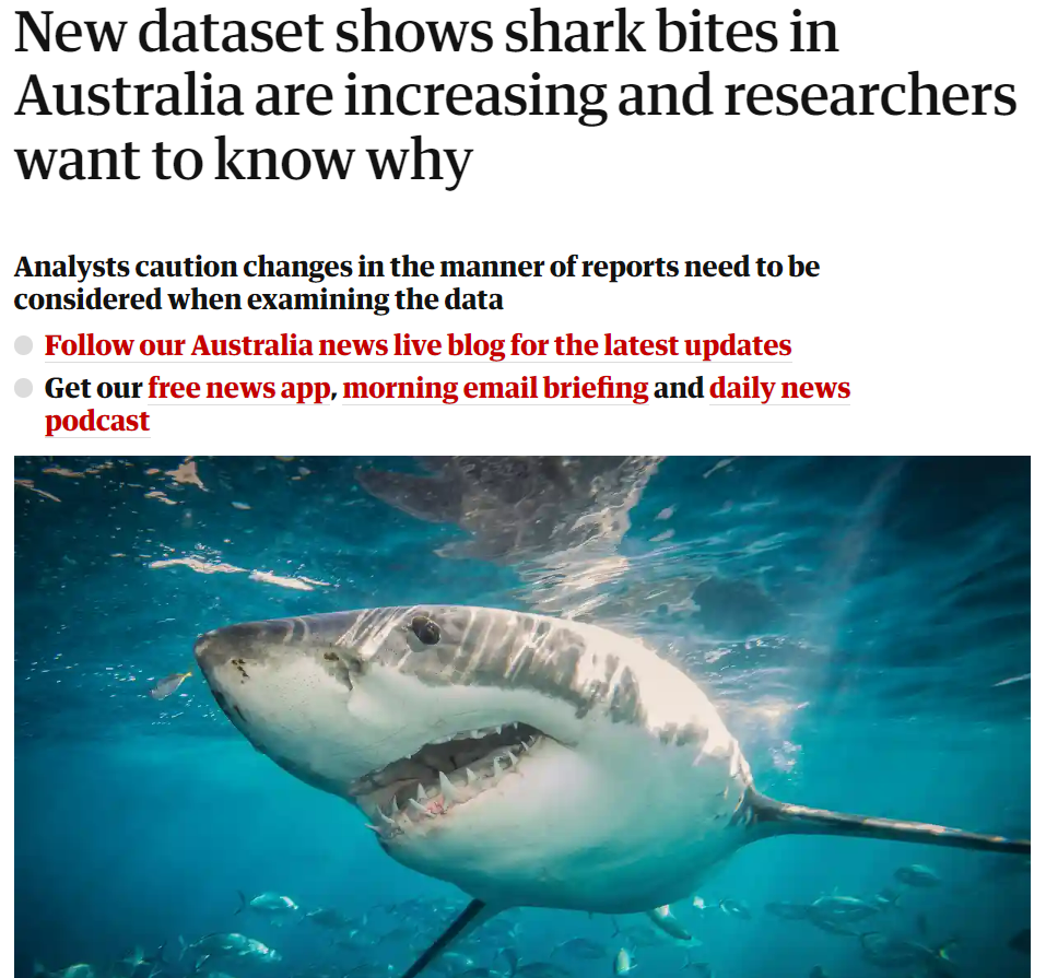 No More Shark Attacks. Call Them 'Bites,' Australian States Say : NPR