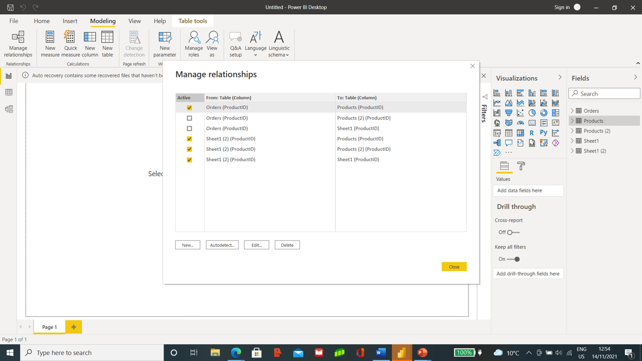 managing relationships in power bi