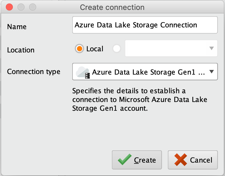 azure data lake storage connection