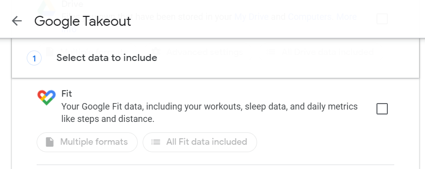 Google Fit Data Analysis takeout