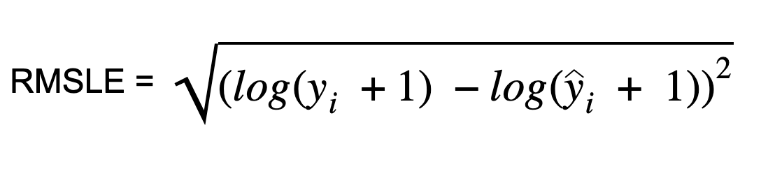 rmsle evaluation metric formula 