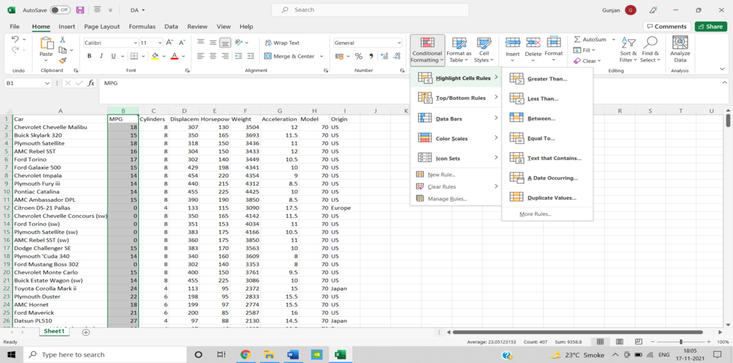 excel for data analysis | Data analysis using excel