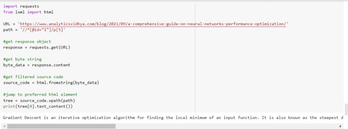 Code Snippet | Prepare dataset using Web Scraping
