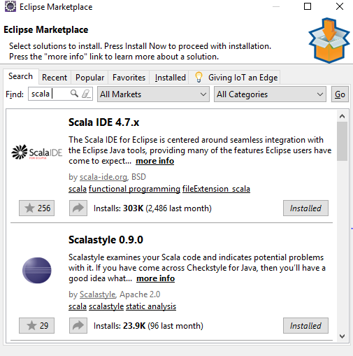 scala spark eclipse marketplace