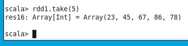 Apache Spark RDD take