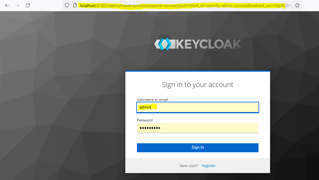 Keycloak login