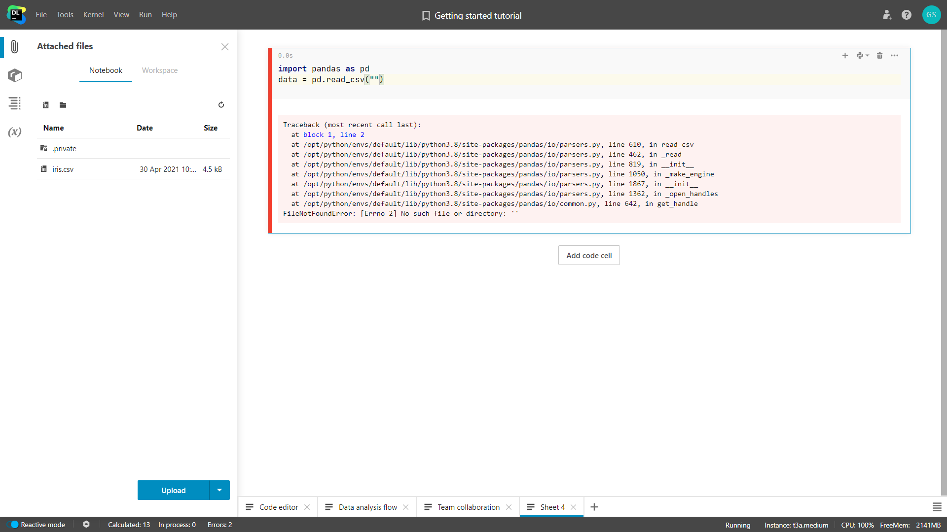 Datalore | Datalore - Online Data Science Notebook