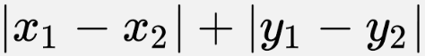 Manhattan distance formula