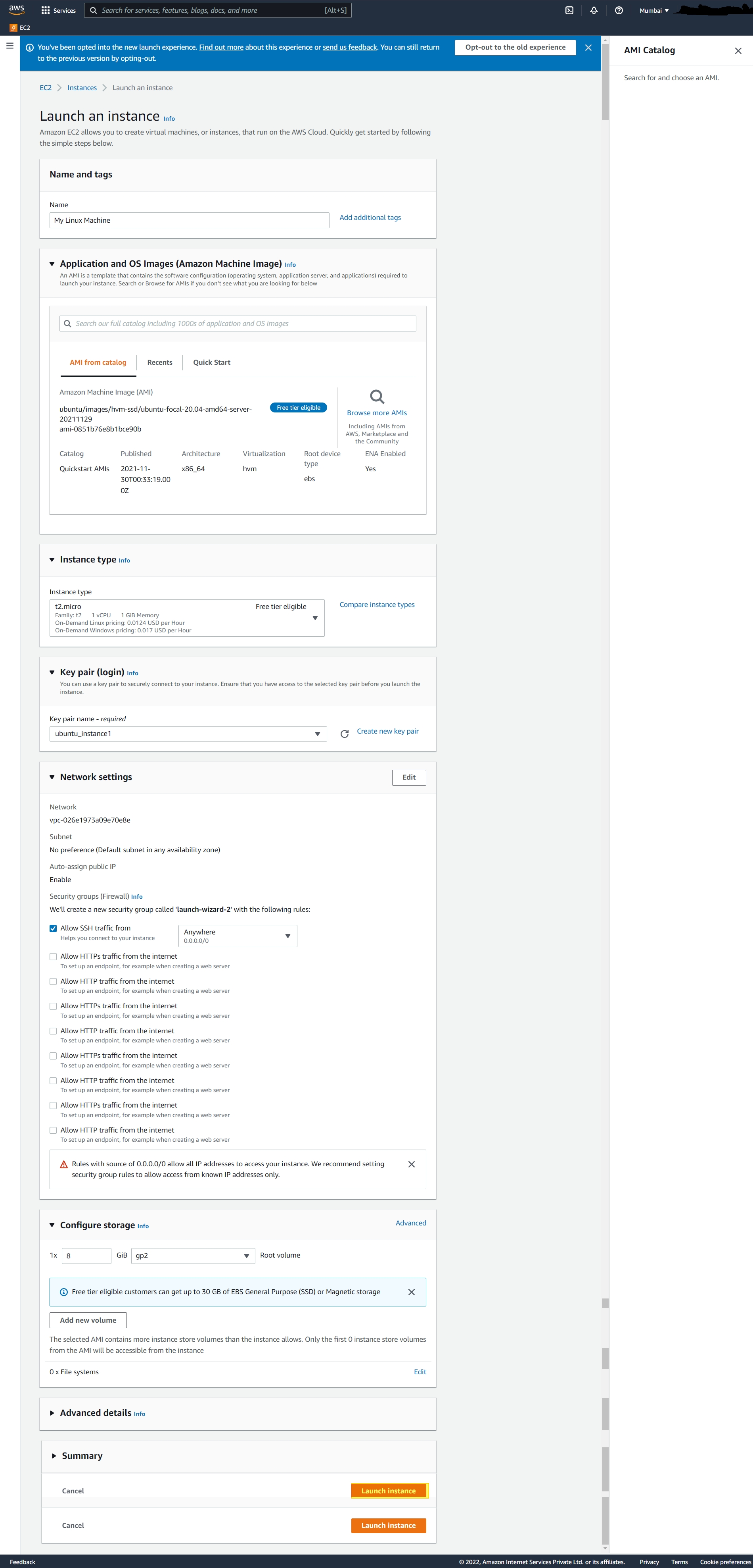 Set Up & Launch Instance 3