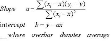 Linear model formula