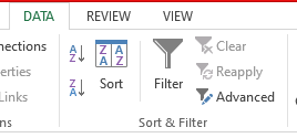 sorting in excel