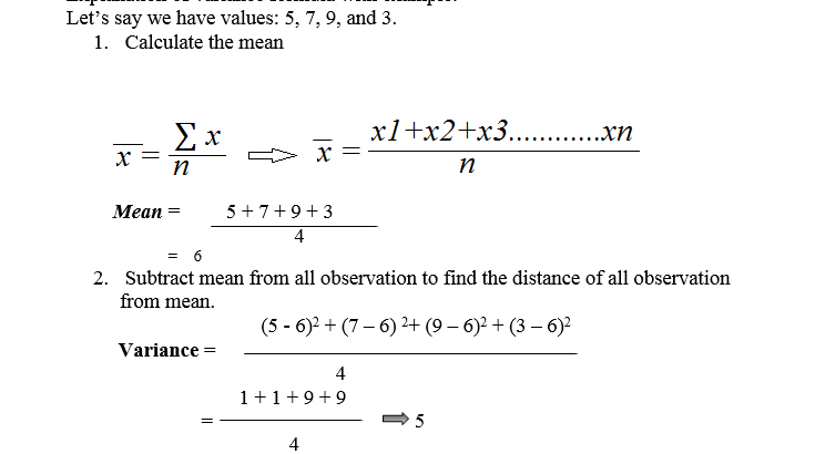 Dispersion of Data example