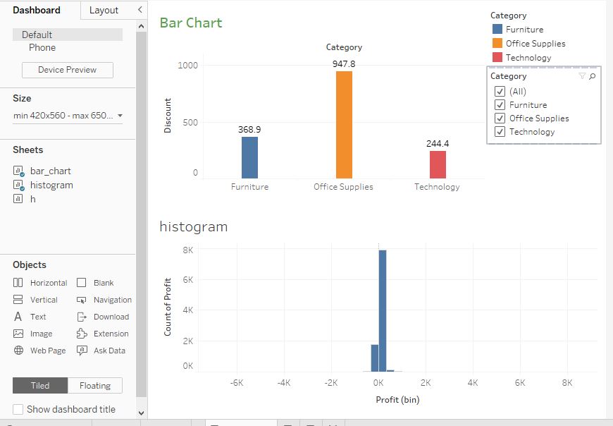 Tableau Dashboard for Nike Sales, Dashboard from Scratch