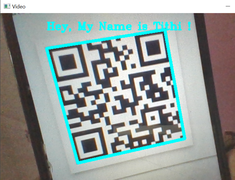 Output 3 | QR Code Scanner using OpenCV