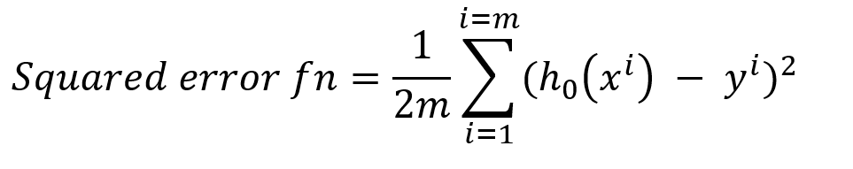 squared  error | Linear regression Mathematical Insights