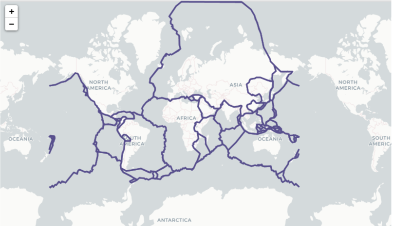 Ploting the tectonic plate's boundaries