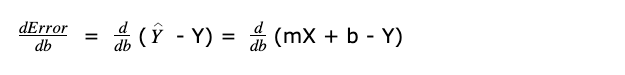 differentiate error wrt b |  Gradient descent algorithm