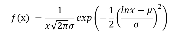 log normal pdf formula