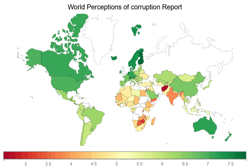 Corruption choropleth map|Data Visualization 