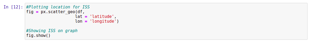 Plotting location for ISS using plotly