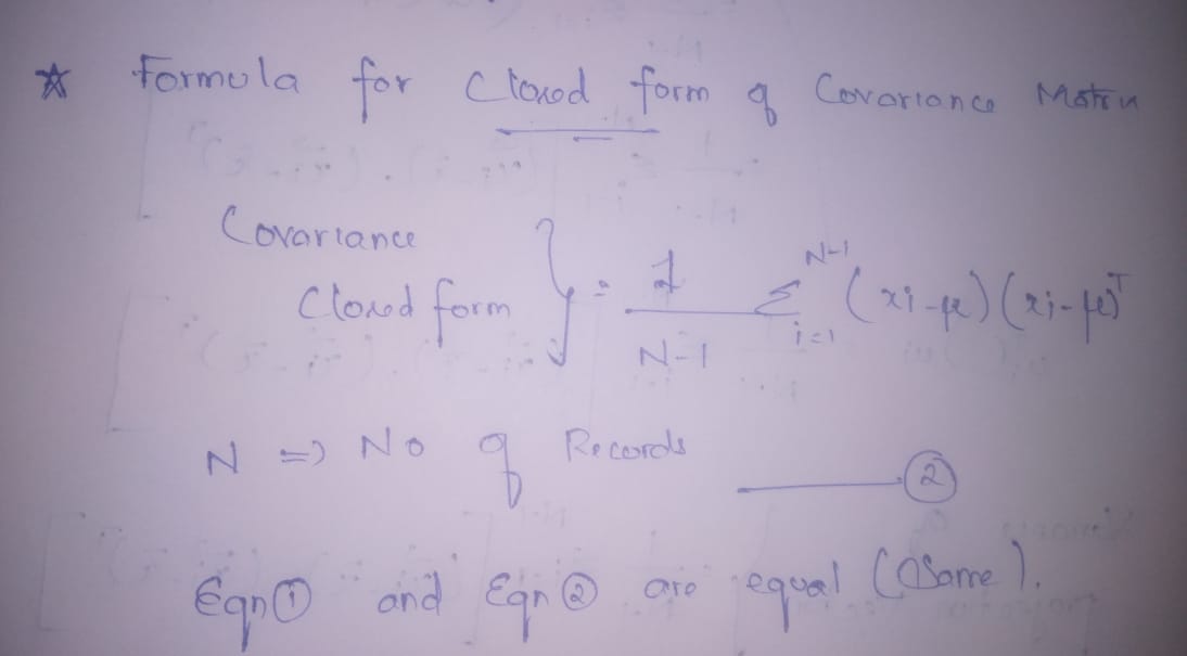 Steps in Principal Component Analysis