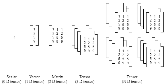 Data Representation in Neural Networks- Tensor