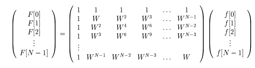 Vandermonde matrix representation 2
