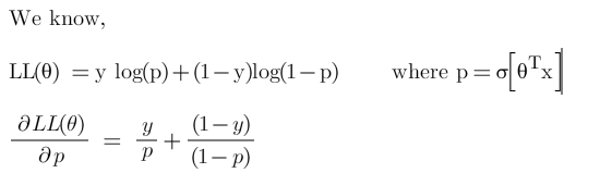 Find derivative of log-likelihood w.r.t p