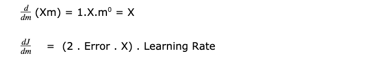 derivative according to power rule 