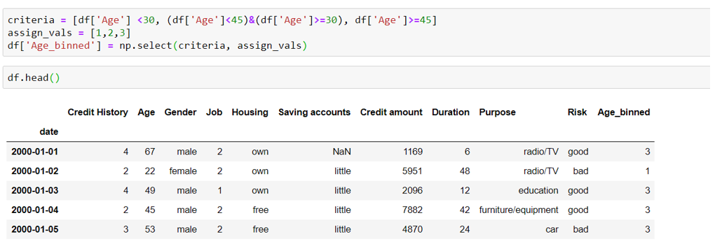 Data Exploration - np.select