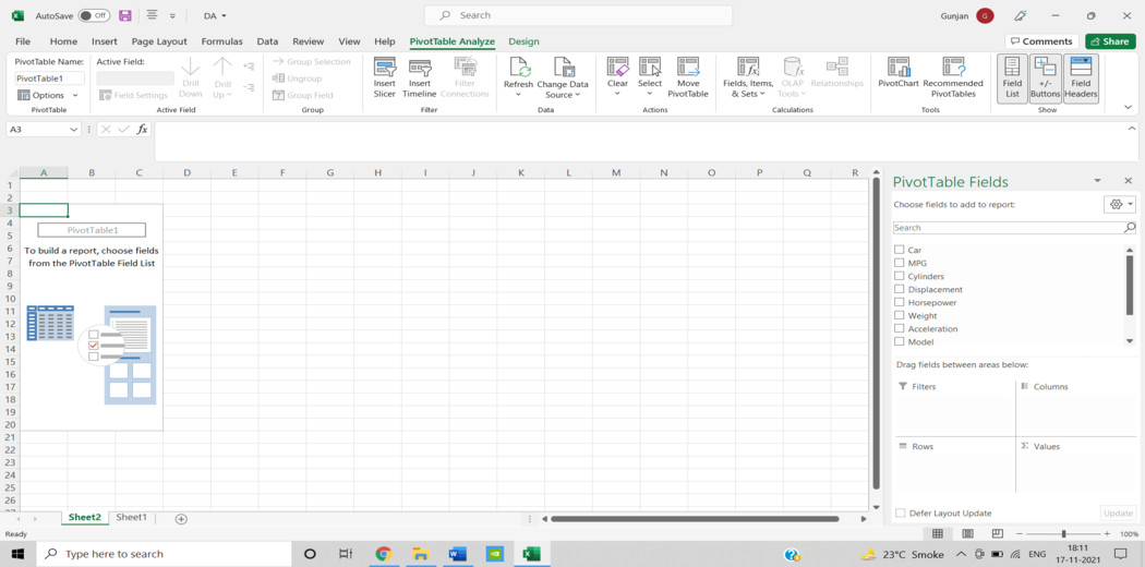 excel pivot tables