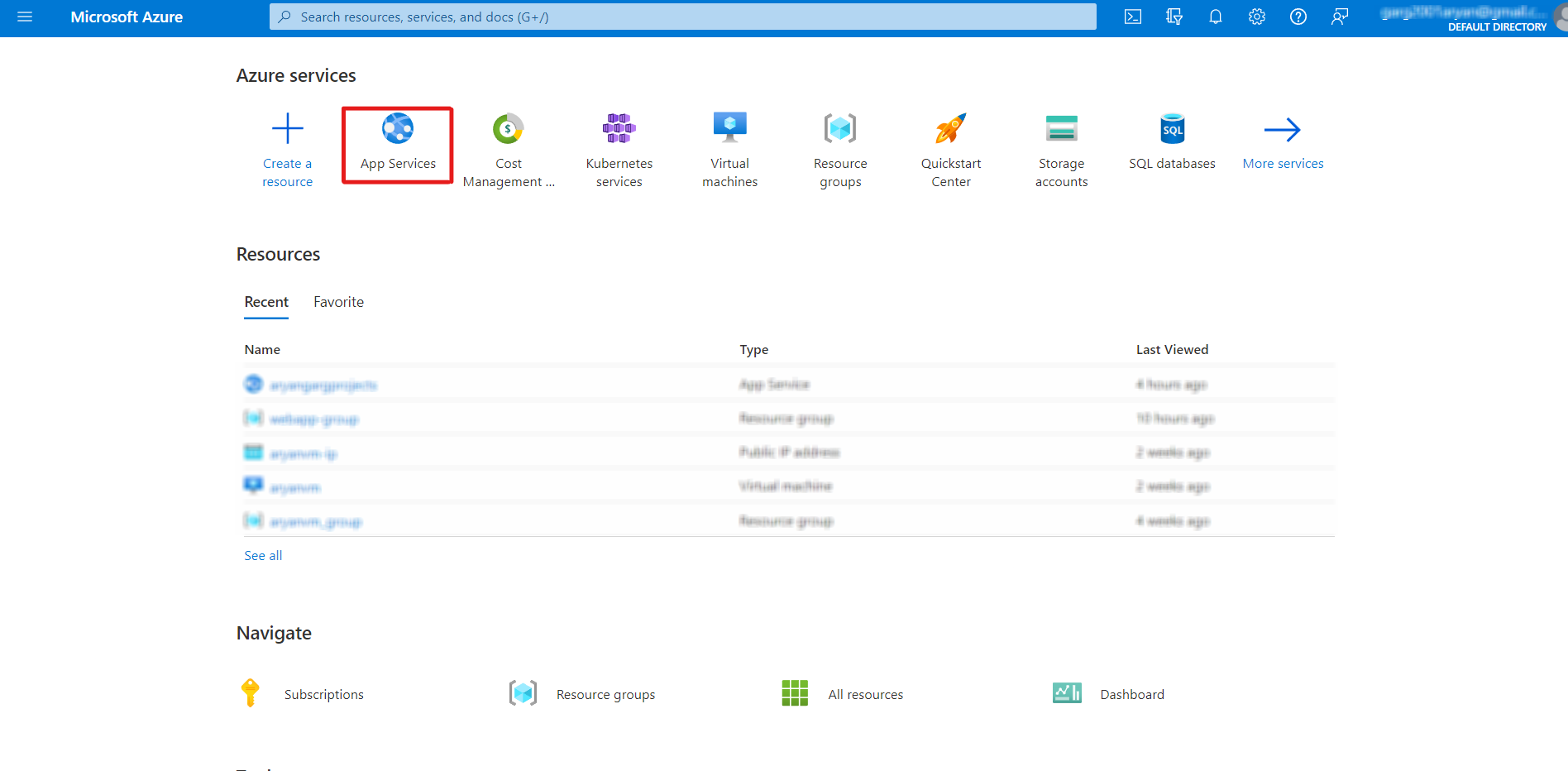 Microsoft Azure web app