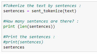 Sentence tokenizing | Natural Language Processing