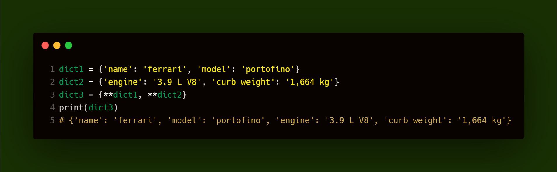 python merge two dictionaries