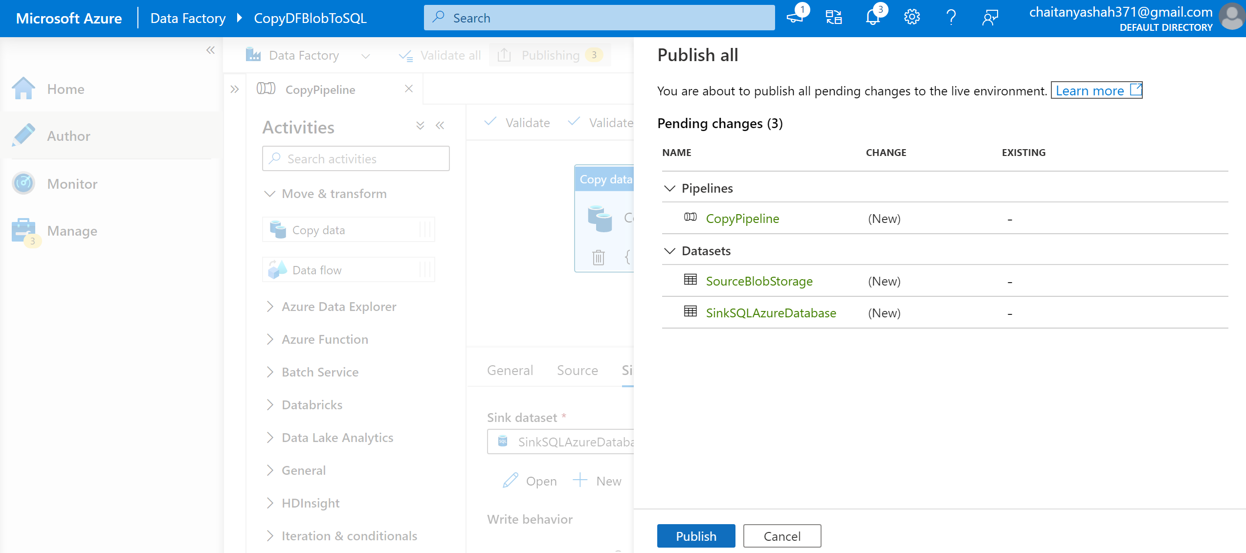 From Blob Storage to SQL Database Using Azure Data Factory
