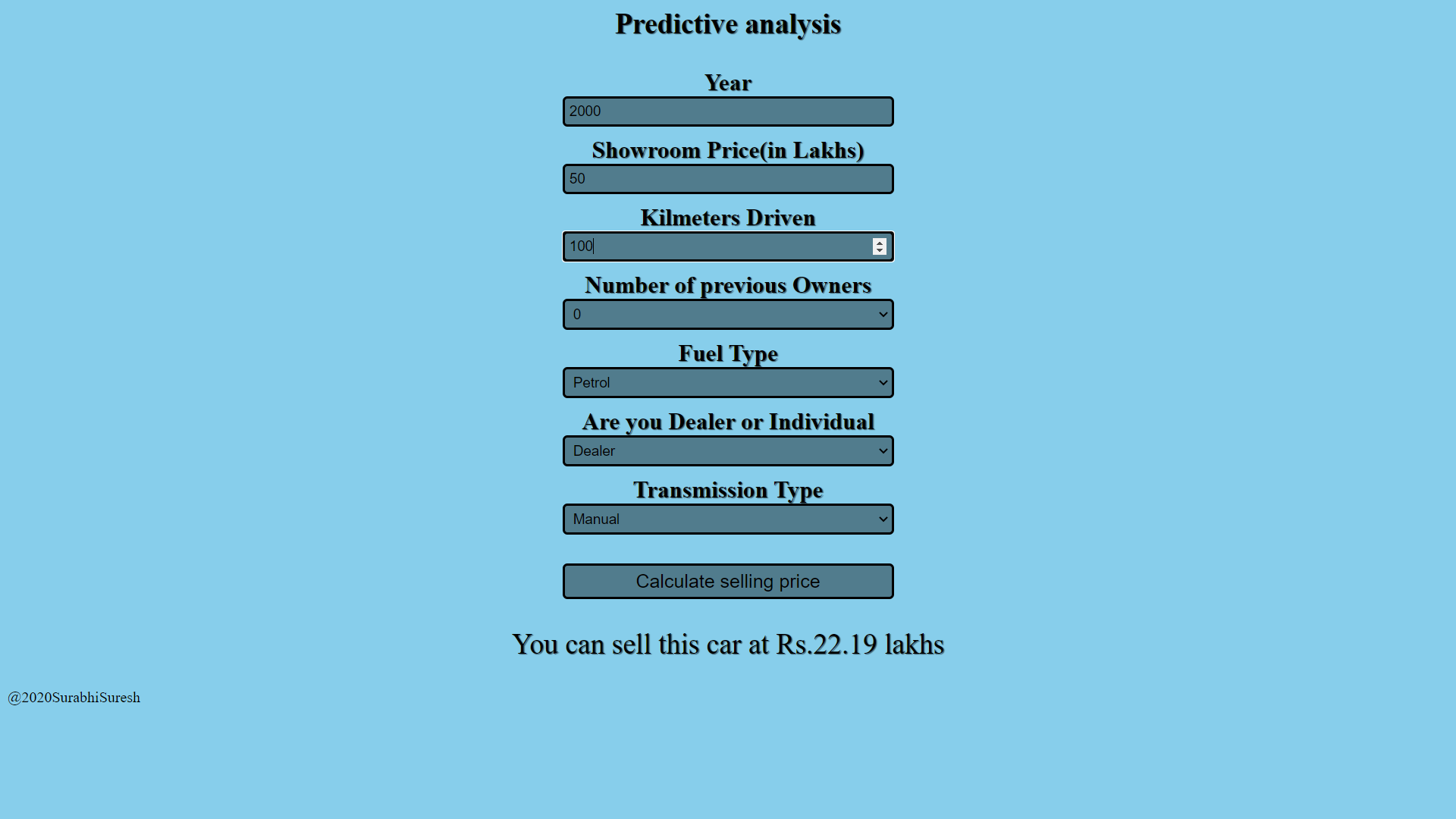 car prediction system | heroku app