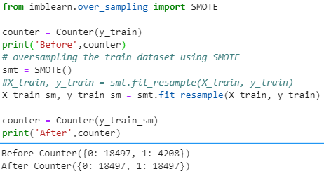 Smote machine learning hot sale python