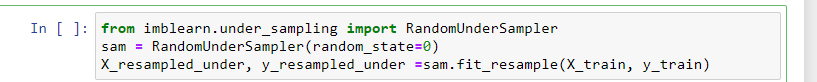 Under-sampling majority class feature engineering steps