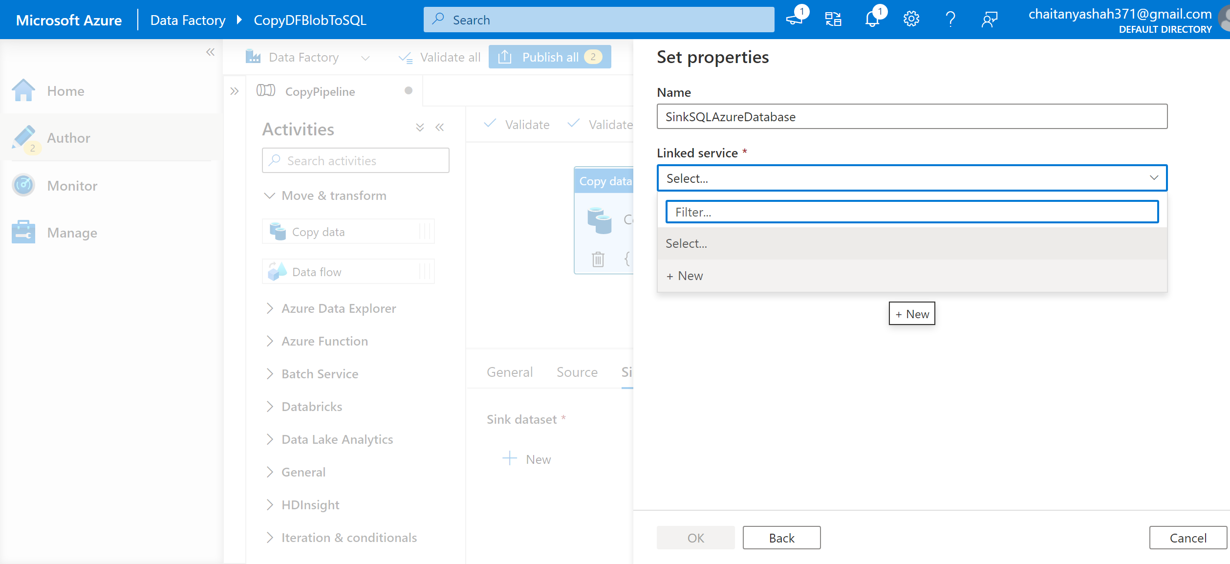 From Blob Storage to SQL Database Using Azure Data Factory