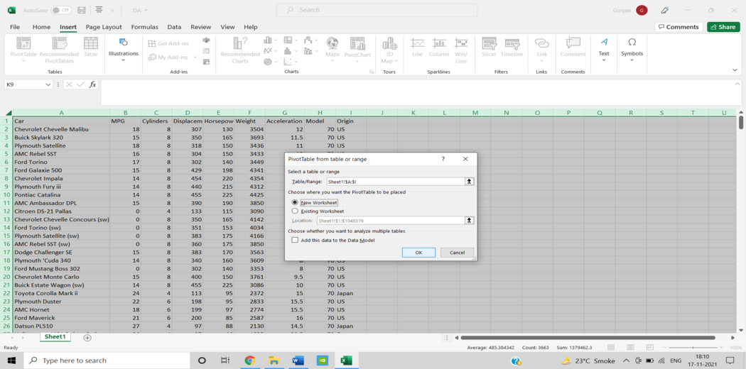 excel pivot tables