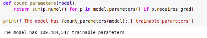 count parameters