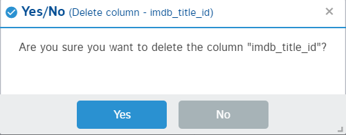 hide and delete column | D-Tale