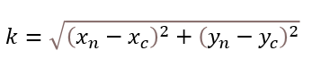 Euclidian distance formula
