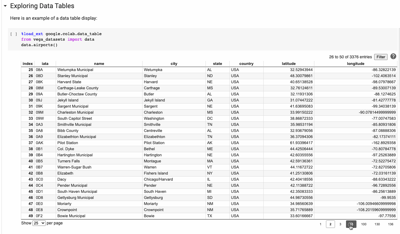 Data Table extension